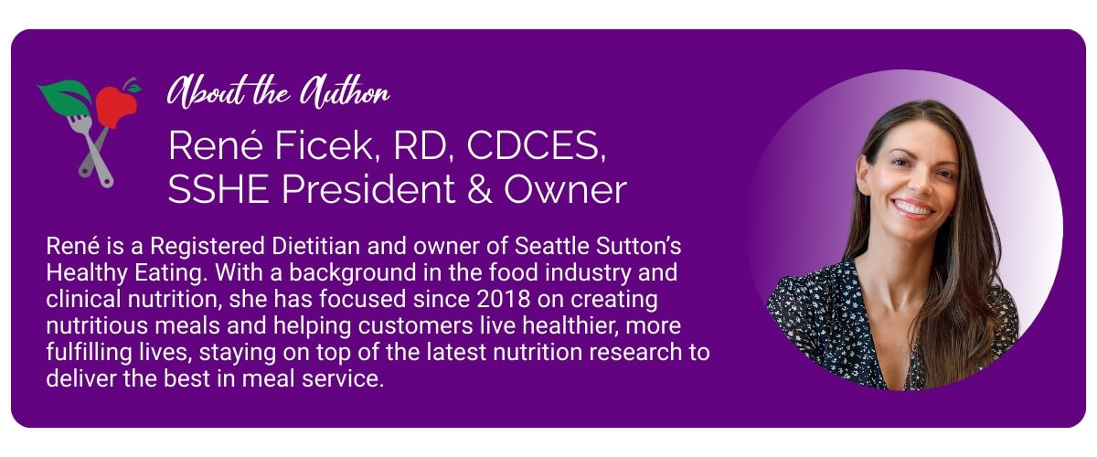 About the author, Rene Ficek, RDN, CDE, President and Owner of Seattle Sutton's Healthy Eating