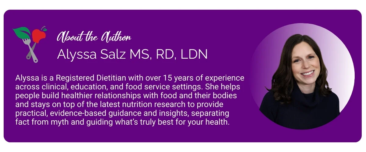 About the author, Alyssa Salz, MS, RD, LDN